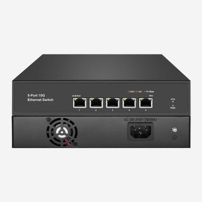 China 10g Speed Rack Mountable 5 RJ45 10G Unmanaged Switch With Store-And-Forward And Internal Power Supply for sale