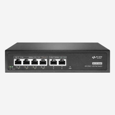 China 6 PoE RJ45 Ethernet Fiber Copper 100 Mbps Switch Supporting IEEE 802.3 Standards For Mesh Networking for sale