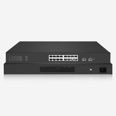 China 16 Ports 10/100/1000 Mbps Smart PoE Switch With LED And IGMP Snooping 230W PoE Power for sale