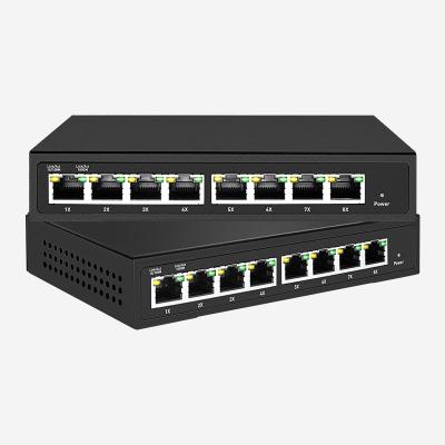 China 16Gbps Gigabit Smart Switches With 8 RJ45 Ports And L2 Switching 12VDC/1A for sale