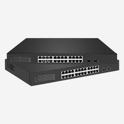 China 24 Port Gigabit PoE Switch With 30W PoE Power Budget Store And Forward Technology for sale