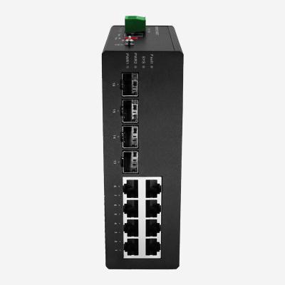 China 24Gbps Gigabit 8 puertos Industrial Layer 2+ Switch, soporte DIN-Rail Mount para la integración de red sin fisuras en venta