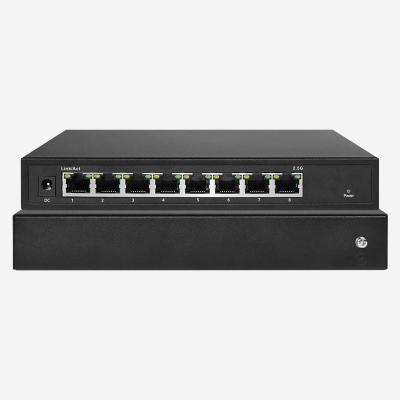 China Network Media 6 Cable Max 100m 0°C-45°C 2.5 Gigabit Switch With 8 RJ45 Ports for sale