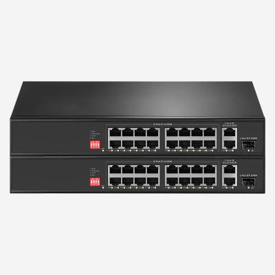 China 100M And 1000M RJ45 Ports, 10/100/1000 Mbps Port Unmanaged Network Switch With 1 Gigabit Sfp Ports for sale