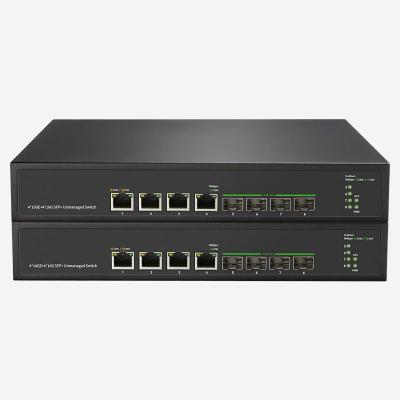 China Powerful 4 RJ45 10G Ethernet Switch With Jumbo Frame Support And 160Gbps Switching Capacity for sale