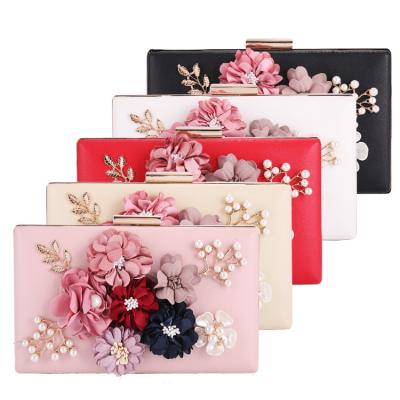 China Elegant Flower Banquet Clutch Bag Designer Fashion Hand Clutch Purse Bag Fashion Dinner Handbags Ladies Party Purse Women Even Mobile Phone Purses for sale