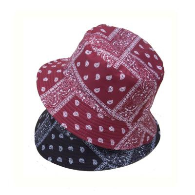 China Fashion\Comfortable\Durable Trending Bucket Hats Women Summer Beach Fisherman Paisley Bucket Hat 2021 Set Ladies Handbags Accessories for sale