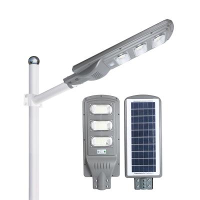 China waterpoof ip65 outdoor lighting solar street light low energy glare solar abs 30w 60w 90w all in one solar led street light for sale