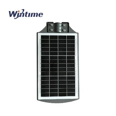 China Outdoor smart integrated solar lamp ip65 waterproof 60w outdoor battery all in one solar panel integrated light led street lamp for sale