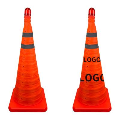 China Pavement Safety Signs Traffic PVC Road Safety Rubber Reflective Cones for sale