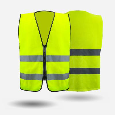 China Water Proof Summer Workwear Quick Dry High Visibility Safety Reflective Vest Zippered Clothing Reflective Vests for sale