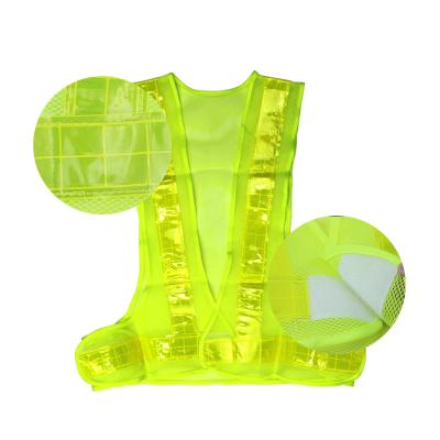 China Water Proof Customized Yellow and Orange Reflective High Visibility Safety Vest 100% Polyester Mesh Public Reflective Vest for sale