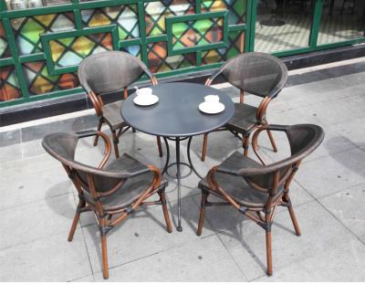 China Super Comfortable Modern Outdoor Cafe Furniture Rattan Wicker Garden Dining Restaurant Patio Wood Metal Fabric Stackable Chairs for sale