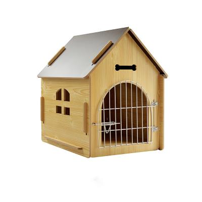 China Sustainable High Quality Comfortable Wooden Pet House With Doors Pet Housings For Sale for sale