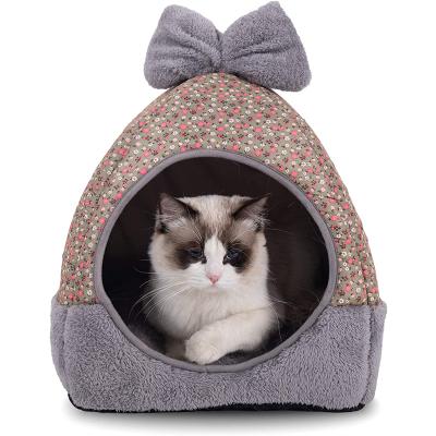 China Luxury Indoor Cat Scratcher Pet Cage Foldable Heated Heated House for sale