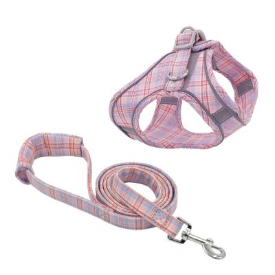 China Thoughtful Trunk Vest Style Harness Quick Release Dog Lattice Trellis Pull Rope for Small and Medium Dogs for sale