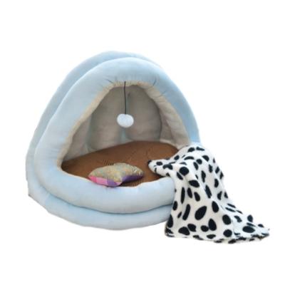 China Fashionable Four-piece pet cat yurt nest breathable cat bed for sale for sale