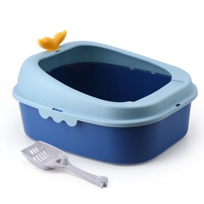 China Partially Enclosed Splash Proof Place Stored Cat Litter Box Place Cat Litter Box for sale