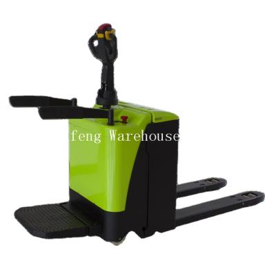 China Building Material Shops 3000 Kg 3.0 Ton Pallet Truck Electric Standing Type Hydraulic Forklift Lifter for sale