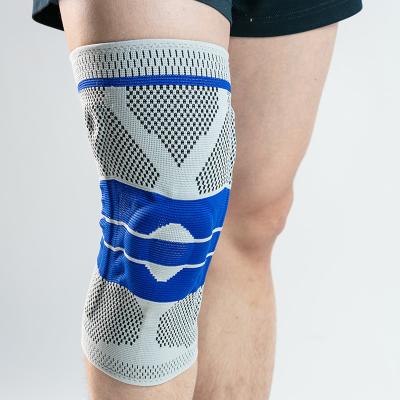 China New silicone kneepad adults sports silicone kneepad spring support basketball kneepad mountaineering running fitness protector for sale