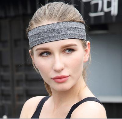 China Universal Custom Head Wicking Headband Moisture Workout Head Band Non Slip High Quality Stretch Sports Headband For Women Men for sale