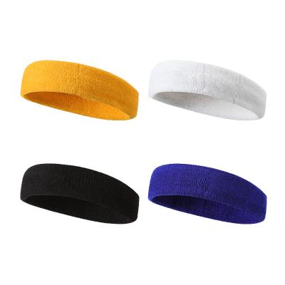 China Universal Quick Headband Terry Cloth Sweat Headwear Elastic Wet Wicking Gym Workout Sports Running Headband Custom Logo for sale