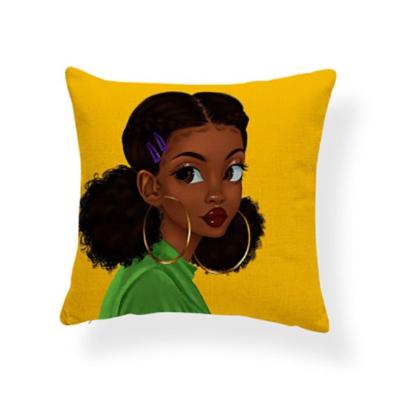 China African Ethnic Style Decoration Cartoon Print Pillow Cover Anti-static Hot Selling Home Cushion Cover for sale