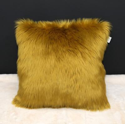 China Super Soft Luxury Single Cover 20x20 Sofa Wool Pillow Cover Home Decor Plush Pillow Cushion Faux Fur Tile Wholesale Anti-Static for sale