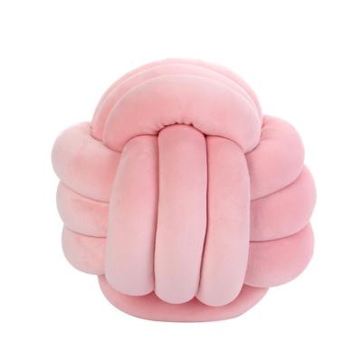 China Sensory Pillow Anti-Static Knot Ball Cushion Rests Handmade Cuddling Knot Ball Rests Plush Throw Knotted Kids Sensory Floor Pillow for sale