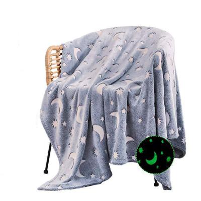 China Dark Jacquard Super Soft Comfortable Flannel Anti-Static Warm Glow Receiving Bright Fleece Baby Kids Blankets Throw Flannel Kids Blanket for sale