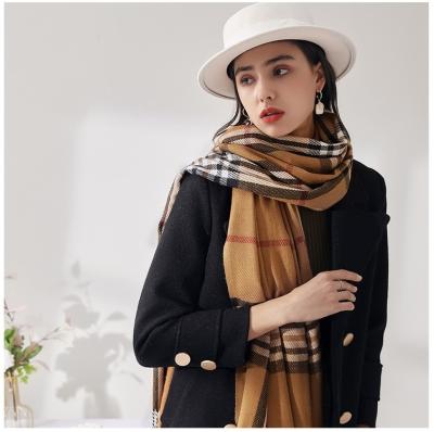 China Cheap Wholesale Pashmina Scarf Plain Polyester Plaid Pashmina Cut Outs For Women Elegant Winter for sale