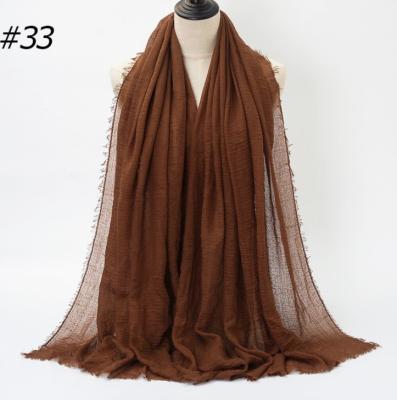 China Hot Selling New Cotton Pashmina Scarf Big Size Women Pleat Hijab Cotton Viscous Shawl African Hijab Scarf for sale