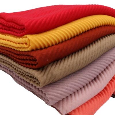 China Wholesale Pashmina Solid Color Soft Light Weight Embroidered Cotton Voile Hijab Shawl Cotton Squishy Hijab for sale