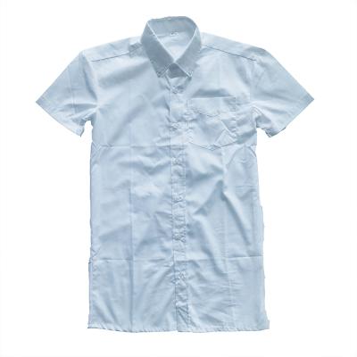 China OEM Service Anti-pilling Stylish Mens 100%cotton Short Sleeve Solid Dress Shirt For Men for sale