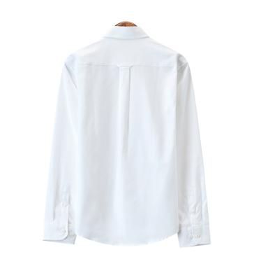 China Breathable Casual Long Sleeve Spring Autumn Oxford White Cotton Slim Fitted Solid Shirt For Men for sale