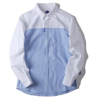 China Anti-pilling new design fashion casual boy oxford shirt collar design for sale