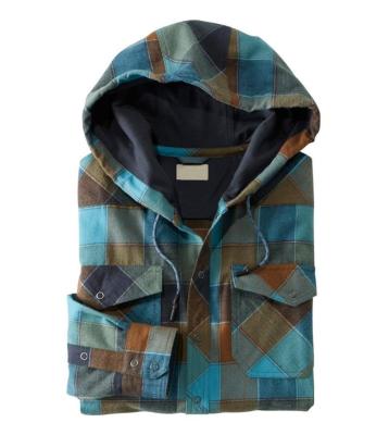 China High Quality Anti Shrink Brushed Two Pockets Hoodie Flannel Shirt for sale