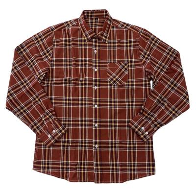 China Anti-Shrink Wholesale Brown Flannel OEM Long Shirt Jacket for sale