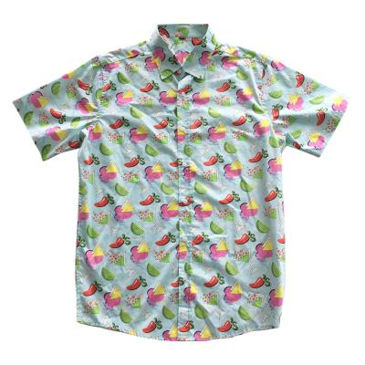 China Custom Made High Quality Anti-pilling 100% Cotton Beach Shirt All Over Print Hawaiian Shirt for sale