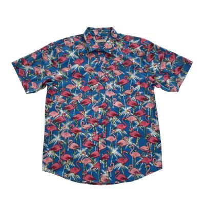 China Men's Breathable Classic Style Casual Simple Cotton OEM Hawaiian Shirts High Quality Unisex Custom Print for sale