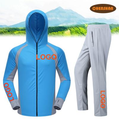 China OEM Anti-UV Custom Hot Desinge Fishing Long Sleeve Nylon Waterproof Sports Wear Fish Hoodie Head Body Shirt 50 UPF Quick Dry Suit For Men for sale