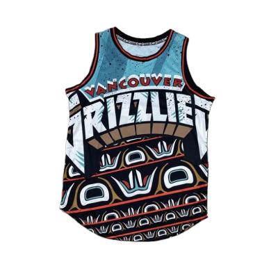 China Best Quality Professional Custom Antibacterial Sublimation Printing Reversible Tank Top For Basketball And Basketball Shorts Wholesale Number for sale