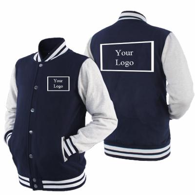 China Antibacterial custom printing long sleeve baseball cotton jacket bomber red jackets for adult men for sale