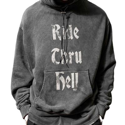 China Wholesale Anti-Wrinkle Logo Print High Quality Cotton White Streetwear Hip Hop Gym Sweatshirts 100% Custom Jumper Super Oversized Hoodie Men for sale