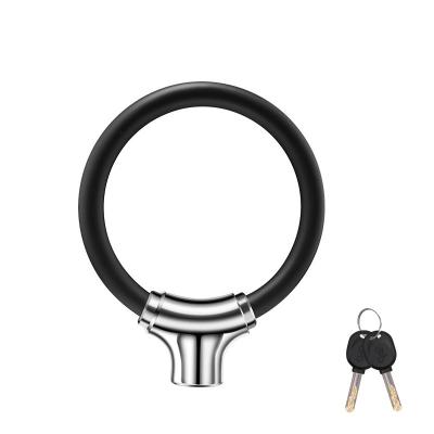 China Wholesale Bicycle Lock Round Shape Bike Lock With Keys Security Anti-theft Bicycle Lock For Bicycle Motorcycle Cycle Steering Wheel Lock for sale