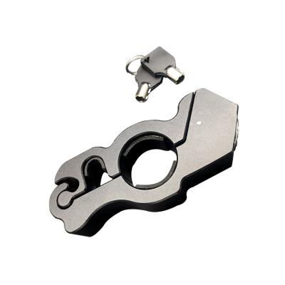 China Rubber Handle Lock Aluminum Alloy Handlebar Lock Recycling Anti-Slip Attenuation Multifunctional Portable Anti-theft Lock for Motorcycle and Bicycle for sale