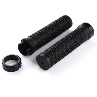 China Comfort Grip Feeling Mountain Bike Handlebar Grip Anti-Slip Lock On Bar End Mtb Bicycle Grip Cycle Grips for sale