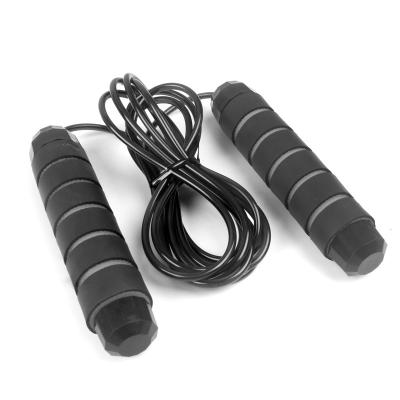 China Durable High Quality Fitness Workout Weighted Handle PVC Coated Adjustable Speed ​​Jump Rope Tangle Free Steel Wire Skipping Rope for sale