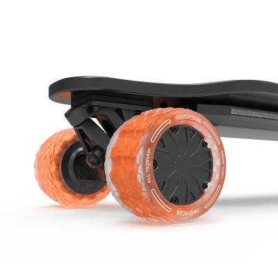 China Youth Electric Damping Skateboard Longboard 120mm Foamies Core All Terrain Patent Donut Wheels for sale