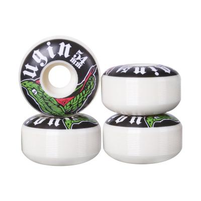 China 100A Street Skateboard PU Wheels Double Deformed Skateboard 54*32 Wheels for sale